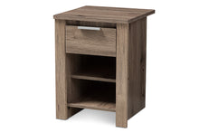 Load image into Gallery viewer, Baxton Studio Laverne Modern and Contemporary Oak Brown Finished 1-Drawer Nightstand