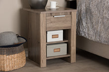 Load image into Gallery viewer, Baxton Studio Laverne Modern and Contemporary Oak Brown Finished 1-Drawer Nightstand