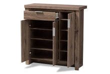 Load image into Gallery viewer, Baxton Studio Laverne Modern and Contemporary Oak Brown Finished Shoe Cabinet
