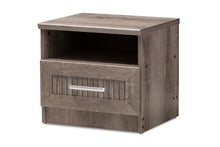 Load image into Gallery viewer, Baxton Studio Gallia Modern and Contemporary Oak Brown Finished 1-Drawer Nightstand