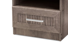 Load image into Gallery viewer, Baxton Studio Gallia Modern and Contemporary Oak Brown Finished 1-Drawer Nightstand
