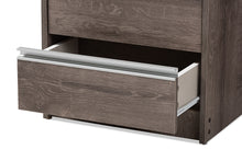 Load image into Gallery viewer, Baxton Studio Gallia Modern and Contemporary Oak Brown Finished 2-Drawer Nightstand
