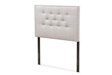 Load image into Gallery viewer, Baxton Studio Windsor Modern and Contemporary Greyish Beige Fabric Upholstered Twin Size Headboard