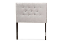 Load image into Gallery viewer, Baxton Studio Windsor Modern and Contemporary Greyish Beige Fabric Upholstered Twin Size Headboard