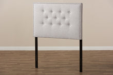 Load image into Gallery viewer, Baxton Studio Windsor Modern and Contemporary Greyish Beige Fabric Upholstered Twin Size Headboard