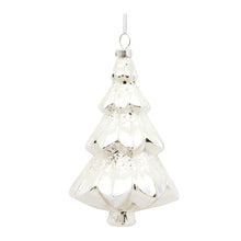Load image into Gallery viewer, White Frosted Pine Tree Ornament (Set of 6)