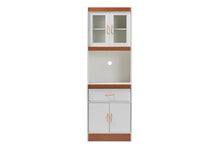 Load image into Gallery viewer, Baxton Studio Laurana Modern and Contemporary White and Cherry Finished Kitchen Cabinet and Hutch