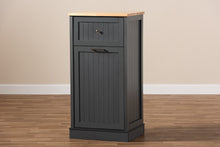 Load image into Gallery viewer, Baxton Studio Marcel Farmhouse and Coastal Dark Grey and Oak Brown Finished Kitchen Cabinet
