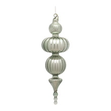 Load image into Gallery viewer, Sage Green Glass Finial Drop Ornament (Set of 6)