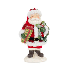 Load image into Gallery viewer, Santa Figurine with Pine Tree and Present Accents (Set of 3)