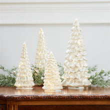 Load image into Gallery viewer, LED Lighted Mercury Glass Holiday Tree DŽcor (Set of 4)