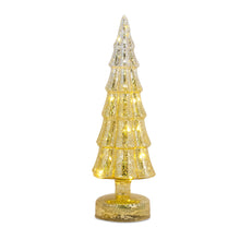Load image into Gallery viewer, LED Lighted Mercury Glass Holiday Tree DŽcor (Set of 3)