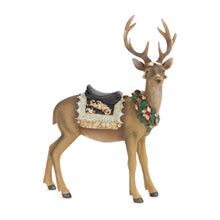 Load image into Gallery viewer, Holiday Deer Figurine with Gold Accents (Set of 2)