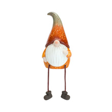 Load image into Gallery viewer, Terra Cotta Pumpkin Gnome with Dangle Legs (Set of 2)
