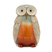 Load image into Gallery viewer, Terra Cotta Owl Figurine with Glazed Accents (Set of 2)