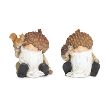 Load image into Gallery viewer, Harvest Gnome Figurine with Acorn Hat and Woodland Friends (Set of 2)