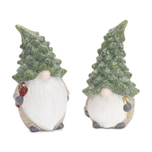 Load image into Gallery viewer, Terra Cotta Gnome Figurine with Pine Tree Hat (Set of 2)