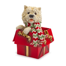 Load image into Gallery viewer, Whimsical Terrier Dog in Present Figurine (Set of 2)