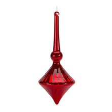 Load image into Gallery viewer, Modern Red Finial Drop Ornament (Set of 6)
