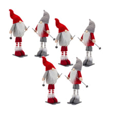 Load image into Gallery viewer, Plush Standing Gnome Skier (Set of 6)