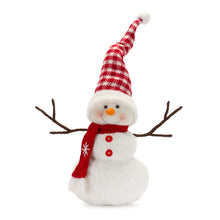 Load image into Gallery viewer, Plush Snowman Shelf Sitter with Hat and Scarf Accent (Set of 4)