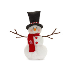 Load image into Gallery viewer, Plush Snowman Shelf Sitter with Hat and Scarf Accent (Set of 4)