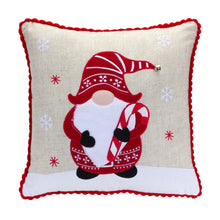 Load image into Gallery viewer, Embroidered Gnome and Nordic Snowflake Pillow (Set of 2)