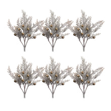 Load image into Gallery viewer, Silver Pine Pick with Bronze Bells (Set of 6)