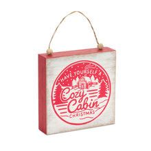 Load image into Gallery viewer, Winter Cabin and Trails Sentiment Sign (Set of 4)