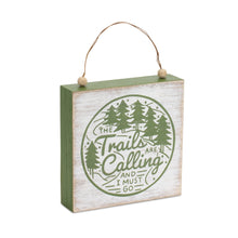 Load image into Gallery viewer, Winter Cabin and Trails Sentiment Sign (Set of 4)