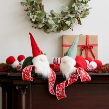Load image into Gallery viewer, Plush Gnome Shelf Sitter with Holly Accent (Set of 2)