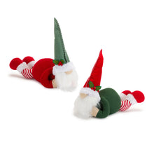 Load image into Gallery viewer, Plush Gnome Shelf Sitter with Holly Accent (Set of 2)