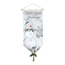 Load image into Gallery viewer, Traditional Christmas Greetings Canvas Banner (Set of 4)