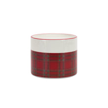 Load image into Gallery viewer, Winter Plaid Ceramic Candle Holder (Set of 2)