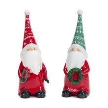 Load image into Gallery viewer, Holiday Gnome Figurine with Present and Wreath Accent (Set of 2)