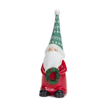 Load image into Gallery viewer, Holiday Gnome Figurine with Present and Wreath Accent (Set of 2)