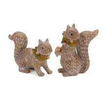 Load image into Gallery viewer, Harvest Squirrel Figurine with Acorn Wreath Accent (Set of 2)