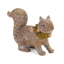 Load image into Gallery viewer, Harvest Squirrel Figurine with Acorn Wreath Accent (Set of 2)
