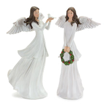Load image into Gallery viewer, Winter Angel Figurine with Bird and Wreath Accent (Set of 2)