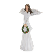 Load image into Gallery viewer, Winter Angel Figurine with Bird and Wreath Accent (Set of 2)