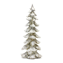 Load image into Gallery viewer, Frosted Pine Tree DŽcor with Silver Finish (Set of 4)