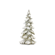 Load image into Gallery viewer, Frosted Pine Tree DŽcor with Silver Finish (Set of 4)