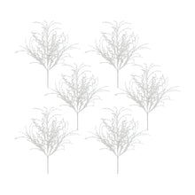 Load image into Gallery viewer, White Glitter Twig Bush (Set of 6)