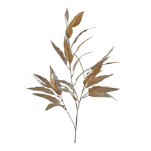Load image into Gallery viewer, Gold Long Blade Eucalyptus Leaf Spray (Set of 6)