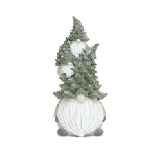 Load image into Gallery viewer, Stone Holiday Gnome Stack with Pine Tree Hat (Set of 2)