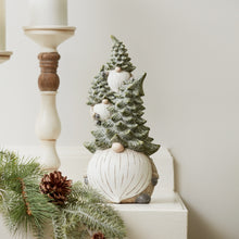 Load image into Gallery viewer, Stone Holiday Gnome Stack with Pine Tree Hat (Set of 2)