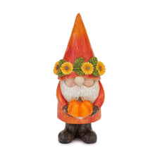 Load image into Gallery viewer, Harvest Gnome Figurine with Pumpkin and Sunflower (Set of 4)