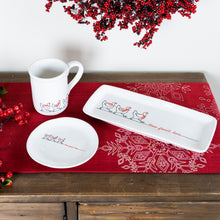 Load image into Gallery viewer, Stoneware Three French Hens Holiday Plate (Set of 2)