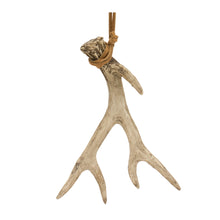 Load image into Gallery viewer, Rustic Deer Antler Hanging Ornament with Rope Tie (Set of 12)