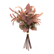 Load image into Gallery viewer, Fall Burgandy Foliage and Thistle Bundle Bouquet (Set of 6)